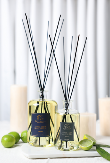 Long lasting fragrance reed diffuser verbena scent image